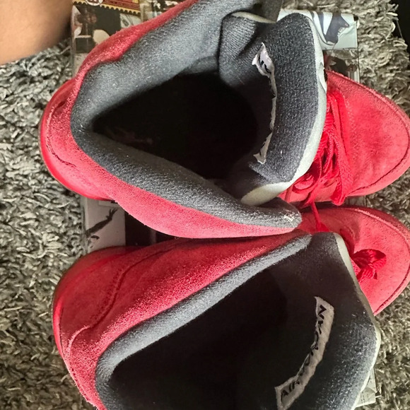 Jordan 5 Retro Red Suede size 8.5 - Picture 3 of 6